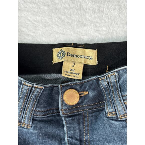 Democracy Ab Technology Skinny Jeans Womens Size 2 Dark Wash Stretch - Picture 2 of 8